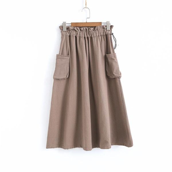 skirts mevgo woman pleated pocket skirt solid autumn draped casual cotton korean style elastic waist hd2297, Black
skirts mevgo woman pleated pocket skirt solid autumn draped casual cotton korean style elastic waist hd2297, Black