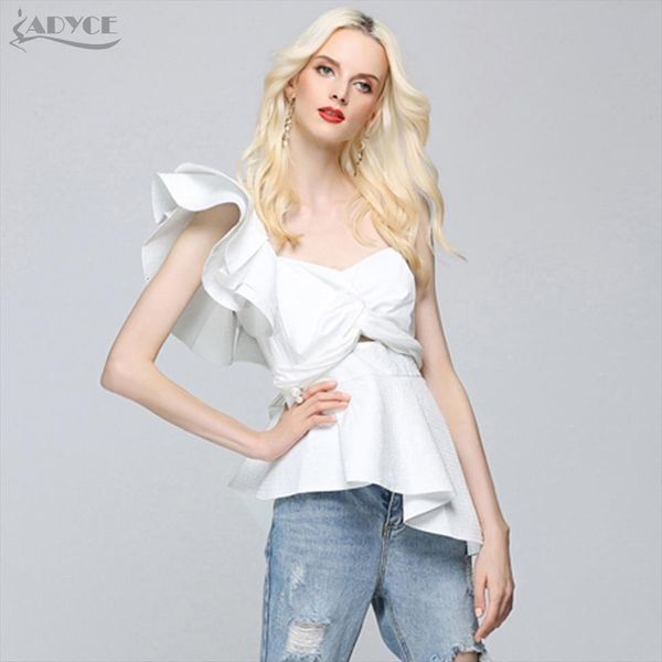 fashion summer runway women cami white one shoulder ruffles strapless short nightclub wear crop top
fashion summer runway women cami white one shoulder ruffles strapless short nightclub wear crop top