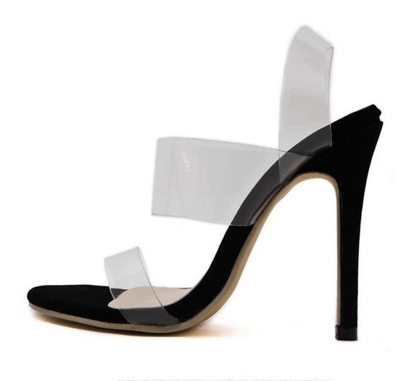 women sandals pvc jelly crystal heel transparent clear high heels summer peep toe pumps shoes, Black
women sandals pvc jelly crystal heel transparent clear high heels summer peep toe pumps shoes, Black
