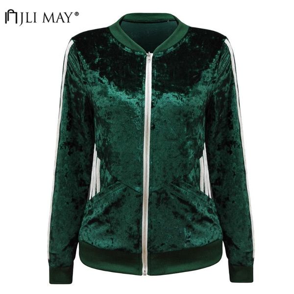 women's jackets jli may velvet women jacket winter autumn warm baseball uniform green coats and zipper long sleeve slim casual street, Black;brown
women's jackets jli may velvet women jacket winter autumn warm baseball uniform green coats and zipper long sleeve slim casual street, Black;brown
