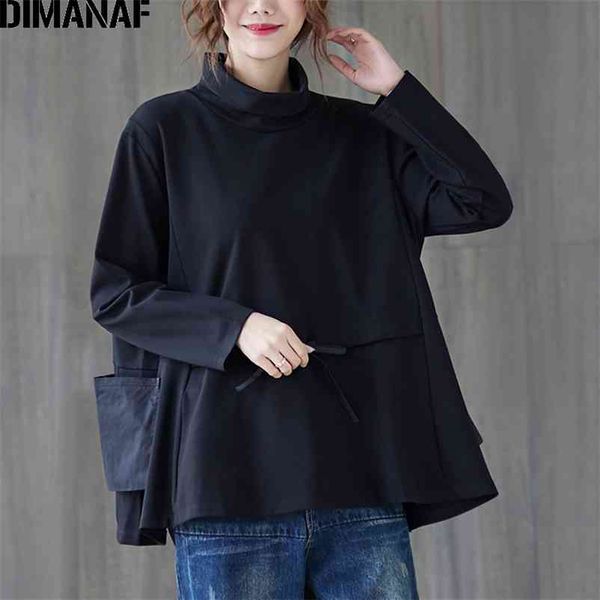 plus size women blouse shirts long sleeve turtleneck lady tunic casual loose tshirt autumn clothing black sashes 210531, White
plus size women blouse shirts long sleeve turtleneck lady tunic casual loose tshirt autumn clothing black sashes 210531, White