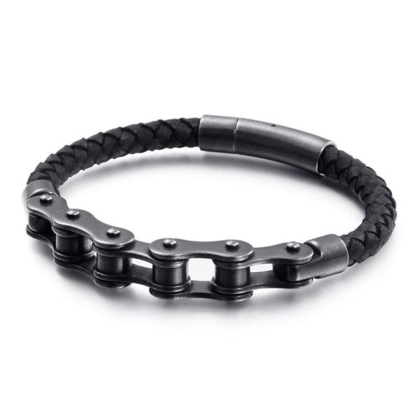 tennis jewels store hip hop bike chain charm bracelets for men 21cm stainless steel blackbrushed leather bracelet rock jewelry, Golden;silver
tennis jewels store hip hop bike chain charm bracelets for men 21cm stainless steel blackbrushed leather bracelet rock jewelry, Golden;silver