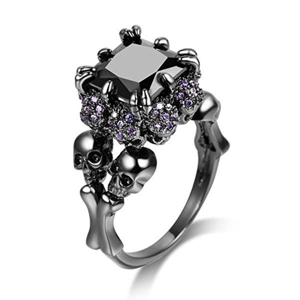 wedding rings punk jewelry skull ring black zircon rhodium plated demon princess rhinestone women's mens party gift vintage, Slivery;golden
wedding rings punk jewelry skull ring black zircon rhodium plated demon princess rhinestone women's mens party gift vintage, Slivery;golden
