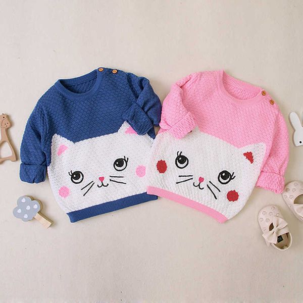 autumn winter boy girl long sleeve cartoon kitten knitted sweater boys for baby girls kids sweaters black friday vtck, Blue
autumn winter boy girl long sleeve cartoon kitten knitted sweater boys for baby girls kids sweaters black friday vtck, Blue