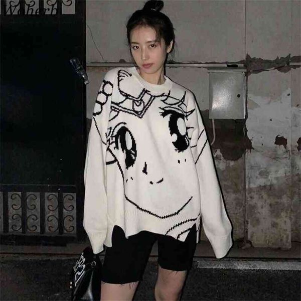 streetwear korean women pullovers sweater japanese cartton sailor moon print sueter mujer girls knitted sweaters 210519, White
streetwear korean women pullovers sweater japanese cartton sailor moon print sueter mujer girls knitted sweaters 210519, White