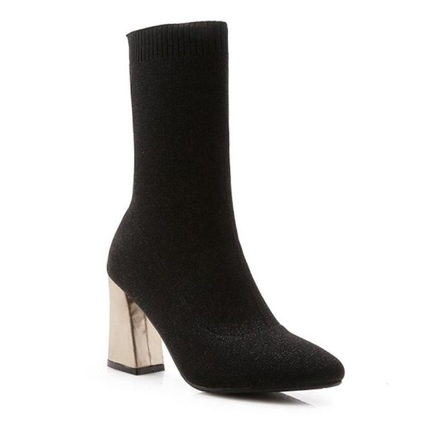 boots aimaylen round toe grils high heels chunky heel winter ankle shoes women elastic, Black
boots aimaylen round toe grils high heels chunky heel winter ankle shoes women elastic, Black