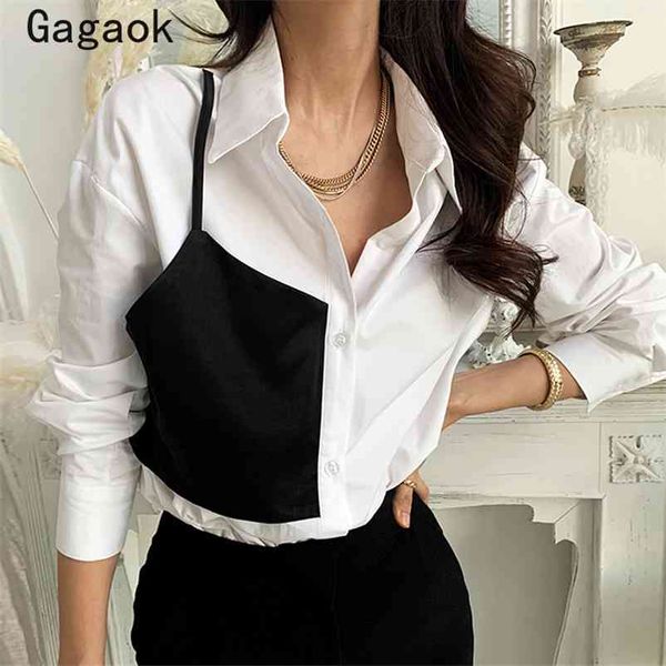 fake two blouse women spring autumn patchwork lapel casual loose shirts korean chic simple wild fashion blouses 210531, White
fake two blouse women spring autumn patchwork lapel casual loose shirts korean chic simple wild fashion blouses 210531, White