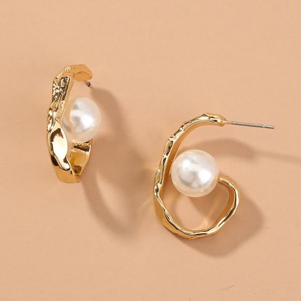 fashion korean gold white pearl irregular hoop earrings for women girl birthday party golden round wedding jewelry gifts & huggie, Golden;silver
fashion korean gold white pearl irregular hoop earrings for women girl birthday party golden round wedding jewelry gifts & huggie, Golden;silver