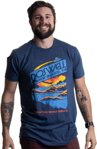 men's t-shirts men o-neck t-shirt roswell, nm tourism | fun alien ufo printing clothing s-3xl, White;black
men's t-shirts men o-neck t-shirt roswell, nm tourism | fun alien ufo printing clothing s-3xl, White;black