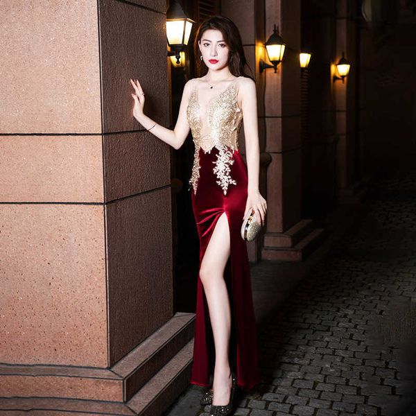 luxury party evening dress lace through yarn evening temperament celebrity banquet low cut drs nightclub dr, Black
luxury party evening dress lace through yarn evening temperament celebrity banquet low cut drs nightclub dr, Black