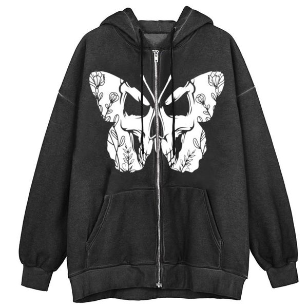women's jackets hip hop oversize women hoodies autumn streetwear butterfly print sweatshirt harajuku zip up goth punk female jacket hoo, Black;brown 
women's jackets hip hop oversize women hoodies autumn streetwear butterfly print sweatshirt harajuku zip up goth punk female jacket hoo, Black;brown
