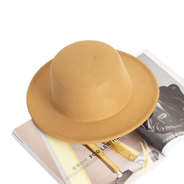 wide brim hats joker flat-ed hat for women sun autumn british fashion yellow and black wool bowler, Blue;gray
wide brim hats joker flat-ed hat for women sun autumn british fashion yellow and black wool bowler, Blue;gray