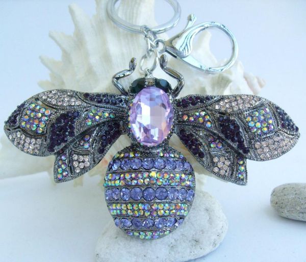 keychains unique 3.94" insect bee honeybee keychain pendant purple multicolor rhinestone crystal k06608c5, Silver
keychains unique 3.94" insect bee honeybee keychain pendant purple multicolor rhinestone crystal k06608c5, Silver