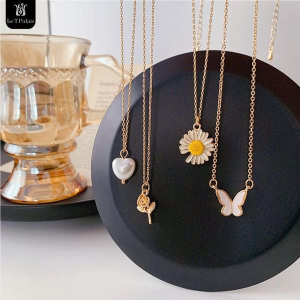 pendant necklaces le t palais vacation style pearl butterfly heart daisy rose necklace for women girl clavicle chain collar jewelry gift, Silver
pendant necklaces le t palais vacation style pearl butterfly heart daisy rose necklace for women girl clavicle chain collar jewelry gift, Silver