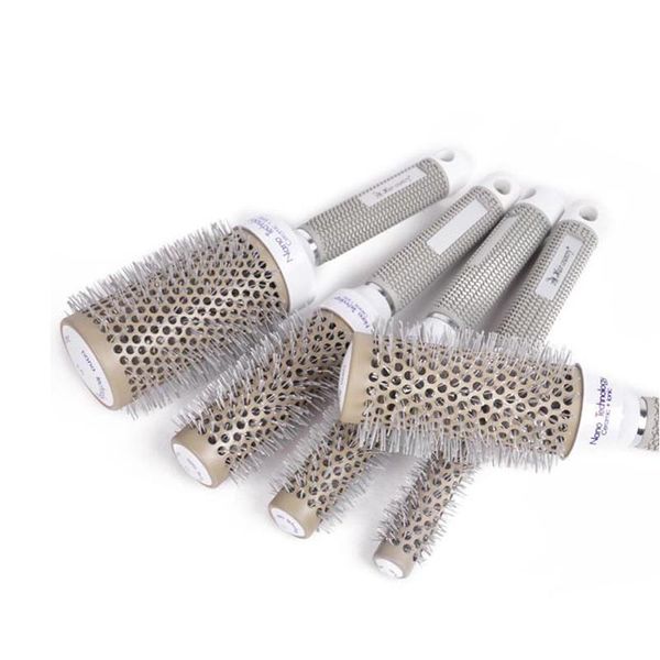 hair brushes brush nano hairbrush thermal ceramic ion round barrel comb hairdressing salon styling drying curling 6size, Silver
hair brushes brush nano hairbrush thermal ceramic ion round barrel comb hairdressing salon styling drying curling 6size, Silver