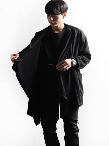 men's trench coats coat spring and autumn dark department hong kong wind retro fashion leisure loose large, Tan;black
men's trench coats coat spring and autumn dark department hong kong wind retro fashion leisure loose large, Tan;black