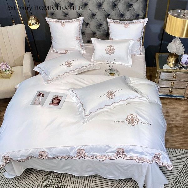 bedding sets luxury white pink champagne blue purple 600tc satin silk cotton embroidery set duvet cover flat/fitted sheet pillowcases
bedding sets luxury white pink champagne blue purple 600tc satin silk cotton embroidery set duvet cover flat/fitted sheet pillowcases