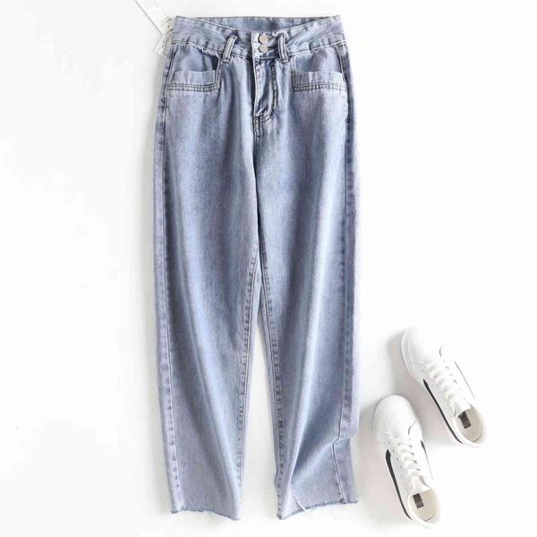 jeans m3720 - korean women's clothing spring and autumn 2021 high waist two button pocket lace for women, Blue
jeans m3720 - korean women's clothing spring and autumn 2021 high waist two button pocket lace for women, Blue