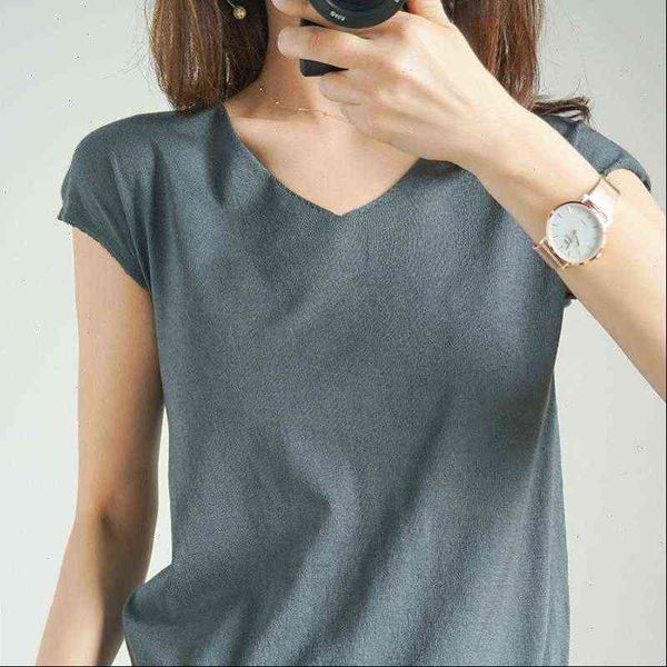 womens sweaters summer linen ice silk short knit sleeved women loose v neck base solid color vest pullover, White;black
womens sweaters summer linen ice silk short knit sleeved women loose v neck base solid color vest pullover, White;black