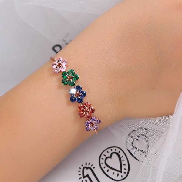 charm bracelets trendy female crystal flower bracelet rose gold silver color for women cute rainbow zircon stone party chain, Golden;silver
charm bracelets trendy female crystal flower bracelet rose gold silver color for women cute rainbow zircon stone party chain, Golden;silver