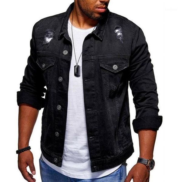 men's jackets loose denim jacket casual frayed distressed scratched single breasted pockets clothes coats fashion outwear, Black;brown
men's jackets loose denim jacket casual frayed distressed scratched single breasted pockets clothes coats fashion outwear, Black;brown