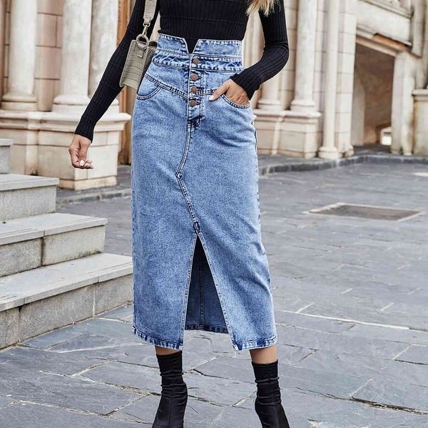 skirt blue patchwork slit denim midi skirt women 2021 high waist button up with pockets ladies skinny streetwear vintage skirts iaf5, Black
skirt blue patchwork slit denim midi skirt women 2021 high waist button up with pockets ladies skinny streetwear vintage skirts iaf5, Black