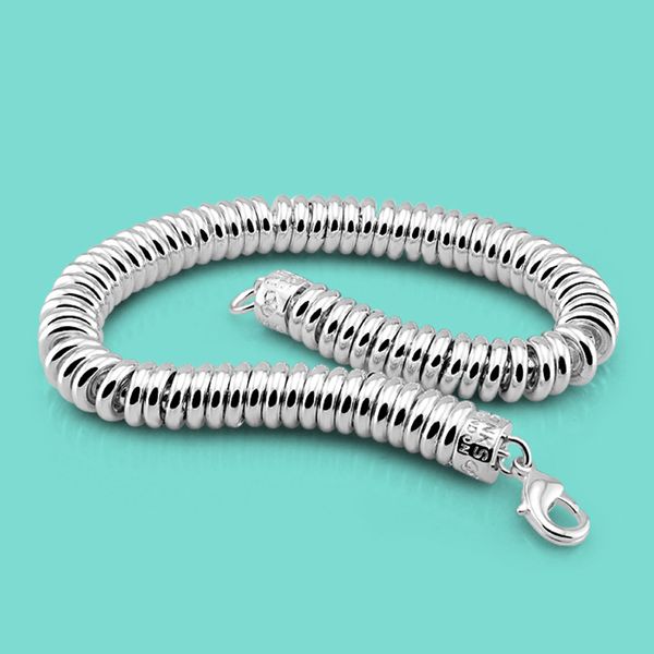 fashion women's pure 925 solid silver circle bracelet 7.5mm20cm size body jewelry mother's day gift pulseira, Black
fashion women's pure 925 solid silver circle bracelet 7.5mm20cm size body jewelry mother's day gift pulseira, Black