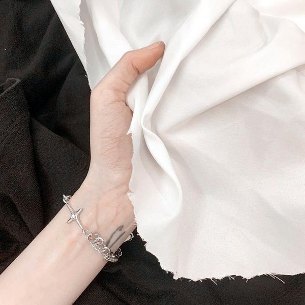 link, chain 2021 fashion simple design bracelet retro instagram men's accessories cold wind hip hop for girlfriend gift, Black
link, chain 2021 fashion simple design bracelet retro instagram men's accessories cold wind hip hop for girlfriend gift, Black