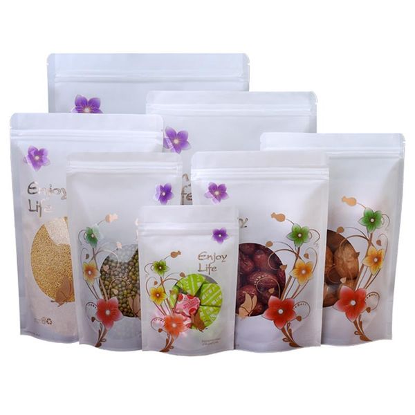 storage bags 100pcs/lot flower printed clear window stand up plastic gift package bag tear notch self seal zipper candy coffee retail pouche
storage bags 100pcs/lot flower printed clear window stand up plastic gift package bag tear notch self seal zipper candy coffee retail pouche