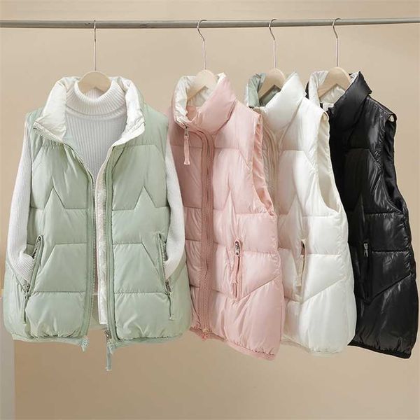 autumn winter vest solid colors casual waistcoat stand collar ligh ultra windproof outwear women puffer jacket plus size 211105, Black;white
autumn winter vest solid colors casual waistcoat stand collar ligh ultra windproof outwear women puffer jacket plus size 211105, Black;white