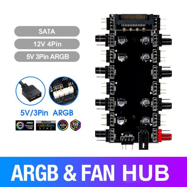 fans & coolings 5v three-pin sata power supply with shell argb dimming +pwm temperature control and speed regulation two-in-one fan hub 5v3-
fans & coolings 5v three-pin sata power supply with shell argb dimming +pwm temperature control and speed regulation two-in-one fan hub 5v3-