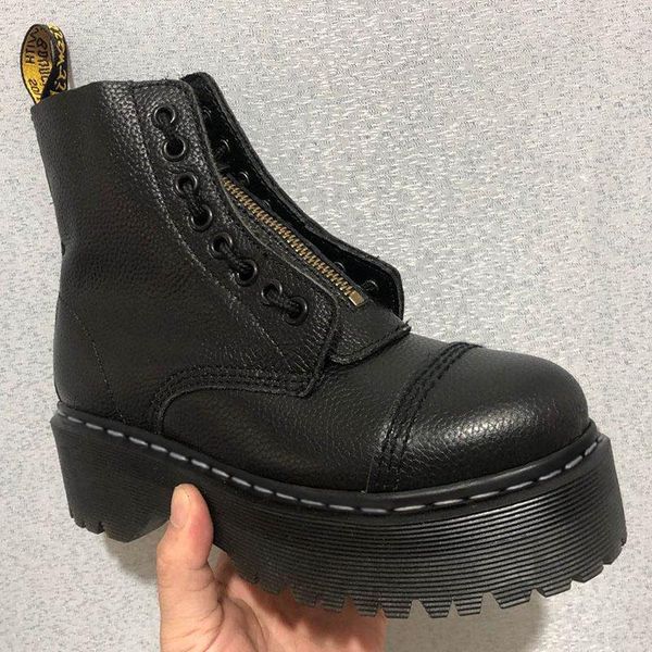 boots women genuine leather british thick-soled designer cowhide pebbled short mujer, Black
boots women genuine leather british thick-soled designer cowhide pebbled short mujer, Black