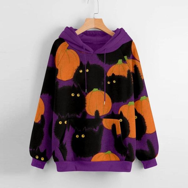 women's hoodies & sweatshirts 2021 halloween print women sweatshirt with pocket long sleeves hooded pullover ladies loose casual draws, Black
women's hoodies & sweatshirts 2021 halloween print women sweatshirt with pocket long sleeves hooded pullover ladies loose casual draws, Black