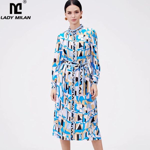 women's runway dresses o neck long sleeves printed sash bow belt split fashion high street casual, Black;gray
women's runway dresses o neck long sleeves printed sash bow belt split fashion high street casual, Black;gray
