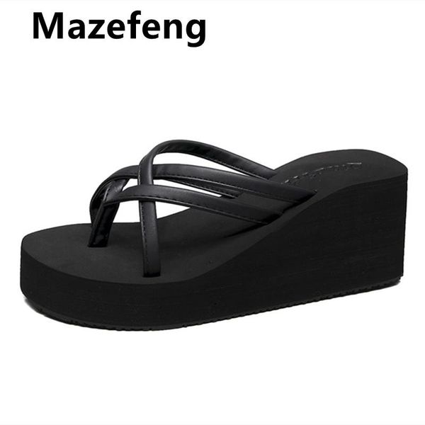 mazefeng brand 2021 flip flops sandals women eva sequins beach slippers casual wedges platform plus size 35-40, Black
mazefeng brand 2021 flip flops sandals women eva sequins beach slippers casual wedges platform plus size 35-40, Black