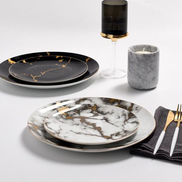 dishes & plates northern european marbling steak western plate hand gold foil ceramic dinner model room decoration can be
dishes & plates northern european marbling steak western plate hand gold foil ceramic dinner model room decoration can be