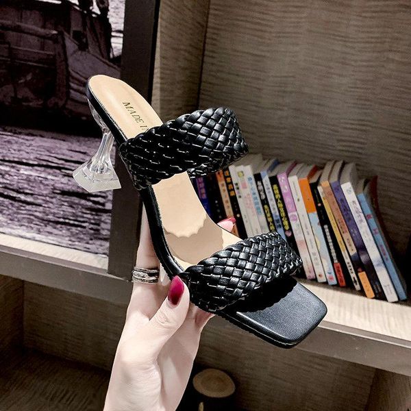 dress shoes summers women clear thin high heels sandals solid color for leather open toes mules slippers designer plus size, Black
dress shoes summers women clear thin high heels sandals solid color for leather open toes mules slippers designer plus size, Black