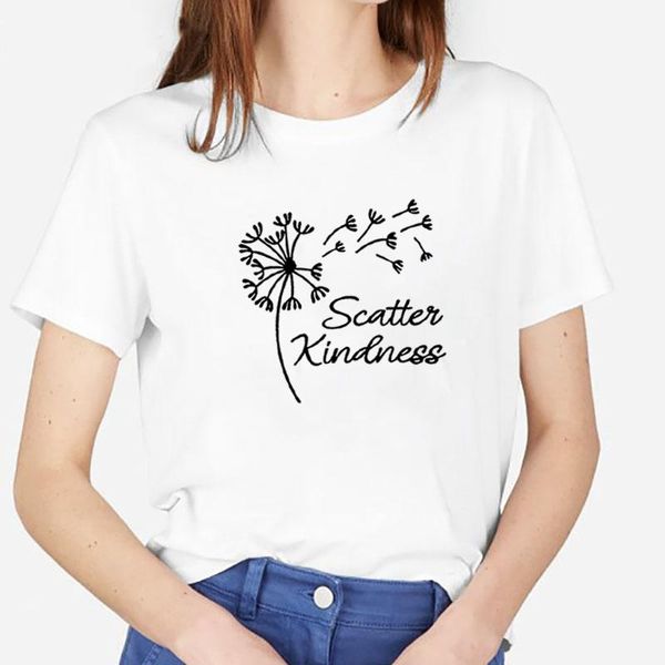 women's t-shirt scatter kindness t shirts women cotton summer short sleeve o-neck tee shirt femme casual tshirt loose camiseta mujer, White
women's t-shirt scatter kindness t shirts women cotton summer short sleeve o-neck tee shirt femme casual tshirt loose camiseta mujer, White