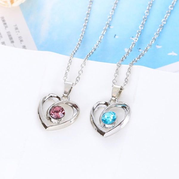 pendant necklaces simple blue crystal retro necklace female heart-shaped ladies birthday gift christmas valentine jewelry, Silver
pendant necklaces simple blue crystal retro necklace female heart-shaped ladies birthday gift christmas valentine jewelry, Silver