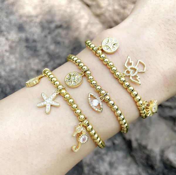 charm bracelets chain exquisite sea horse stars zircon eye bracelet female bangle handmade fashion jewelry b16, Golden;silver
charm bracelets chain exquisite sea horse stars zircon eye bracelet female bangle handmade fashion jewelry b16, Golden;silver