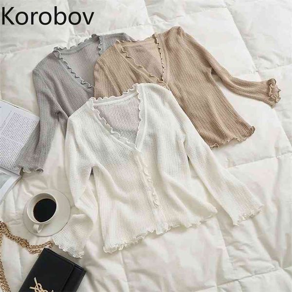 korobov korean v neck long sleeve single breasted women cardigans vintage thin hollow out knitted sweaters casual loose sweaters 210430, White
korobov korean v neck long sleeve single breasted women cardigans vintage thin hollow out knitted sweaters casual loose sweaters 210430, White