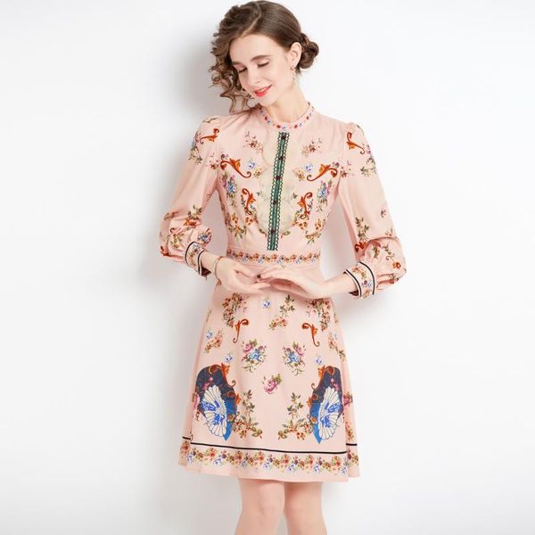 casual dresses fashion women's stand-up collar long sleeved three-dimensional flower decoration printing waist stitching dress, Black;gray
casual dresses fashion women's stand-up collar long sleeved three-dimensional flower decoration printing waist stitching dress, Black;gray