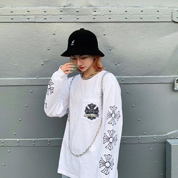 chrome/heartsround neck long crosin t-shirt ins ch super fire double sleeve cross horseshoe worn better silver men's and women, White;black
chrome/heartsround neck long crosin t-shirt ins ch super fire double sleeve cross horseshoe worn better silver men's and women, White;black