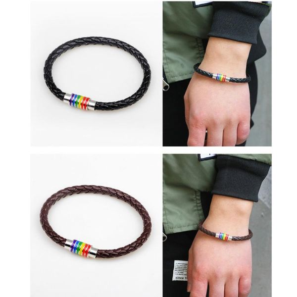 pcs men bracelet fashion leather weaving bangle gay & lesbian pride rainbow color wristband gift ( charm bracelets, Golden;silver
pcs men bracelet fashion leather weaving bangle gay & lesbian pride rainbow color wristband gift ( charm bracelets, Golden;silver