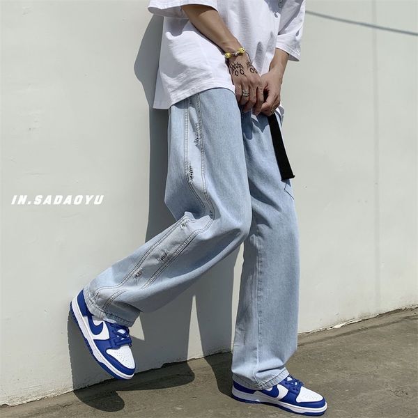men's jeans classic style blue/black color straight full length casual pants side with holes baggy masculino trousers -2xl u6gg
men's jeans classic style blue/black color straight full length casual pants side with holes baggy masculino trousers -2xl u6gg