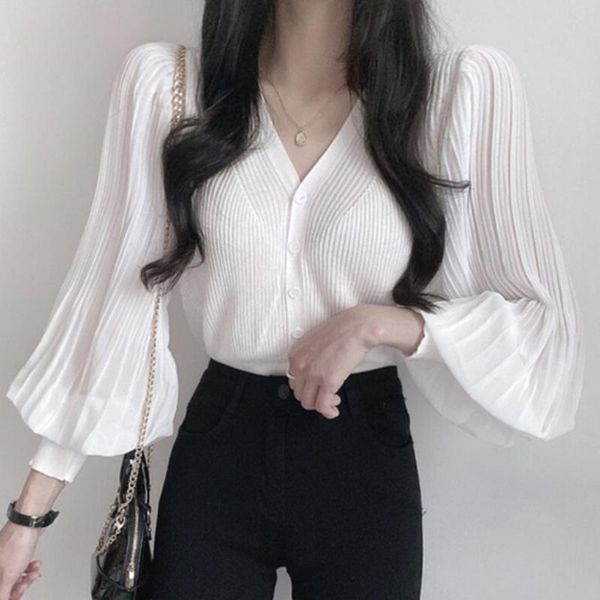 women's sweaters cmaz short internet lantern sleeve sweater women 's thin ins idle style slim fit slimming small knitted cardigan, White;black
women's sweaters cmaz short internet lantern sleeve sweater women 's thin ins idle style slim fit slimming small knitted cardigan, White;black