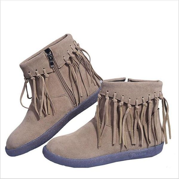 boots autumn and winter products plus size short round toe tassel warm flat snow cotton, Black
boots autumn and winter products plus size short round toe tassel warm flat snow cotton, Black