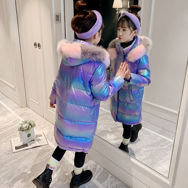 winter new girls' cotton clothes middle and long big children's foreign style colorful bright leather coat, Blue;gray
winter new girls' cotton clothes middle and long big children's foreign style colorful bright leather coat, Blue;gray