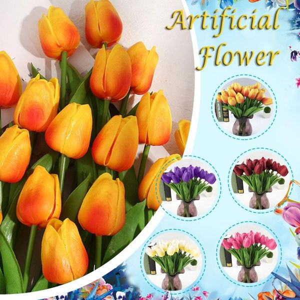 tulip artificial flower real touch bouquet fake for wedding decoration flowers home garen decor #40 decorative & wreaths
tulip artificial flower real touch bouquet fake for wedding decoration flowers home garen decor #40 decorative & wreaths