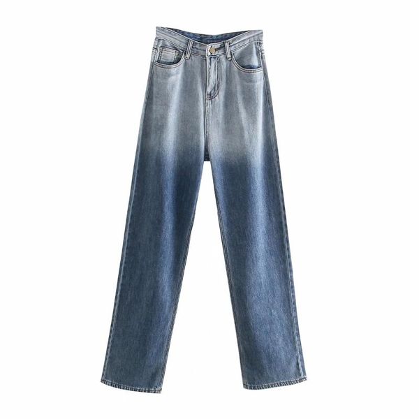 women's jeans casual colorblock maxi straight leg pants dlzk103, Blue 
women's jeans casual colorblock maxi straight leg pants dlzk103, Blue